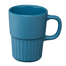 Mug publicitaire Majesty en céramique avec finition mate et relief cannelé 445 ml