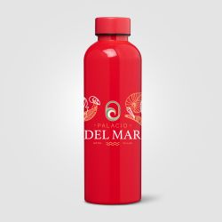 Gourde personnalisée Norden brillante monochrome étanche 680 ml RPET recyclé Express