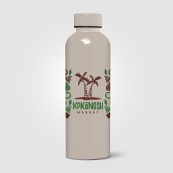 Gourde personnalisée Norden brillante monochrome étanche 680 ml RPET recyclé Express
