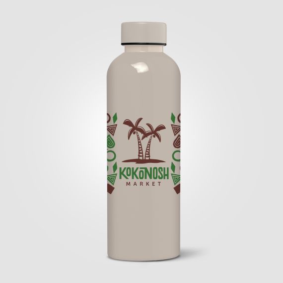 Gourde personnalisée Norden brillante monochrome étanche 680 ml RPET recyclé Express
