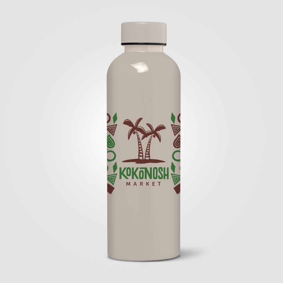 Gourde personnalisée Norden brillante monochrome étanche 680 ml RPET recyclé Express