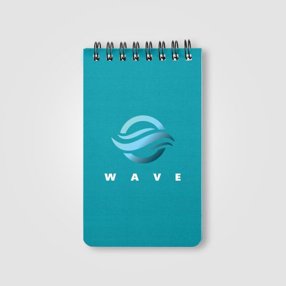 Bloc notes personnalisé spirale papier minéral 75.5x132x13 mm Atlas Essentials