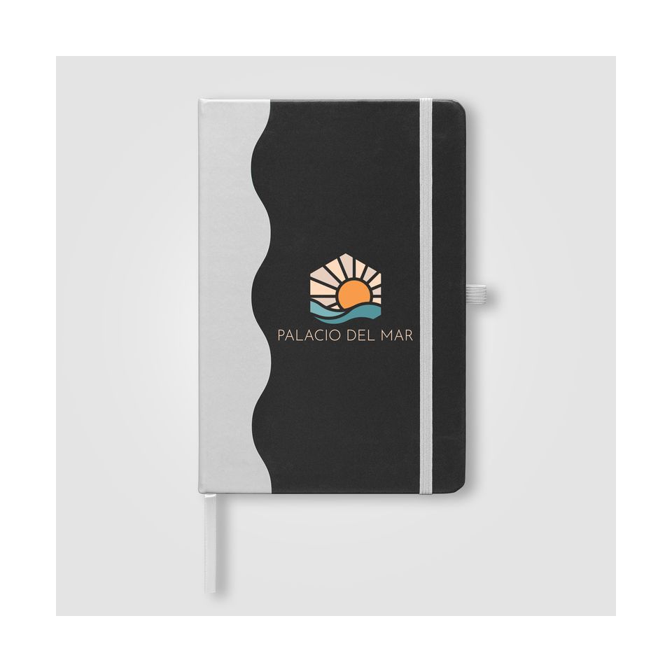 Carnet personnalisé A5 en Pu recyclé à motif ondulé