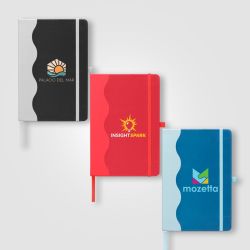 Carnet personnalisé A5 en Pu recyclé à motif ondulé