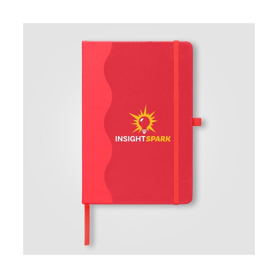 Carnet personnalisé A5 en Pu recyclé à motif ondulé