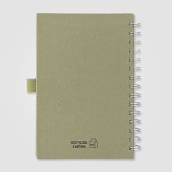 Bloc-notes personnalisé spirale A5 en carton de lait recyclé