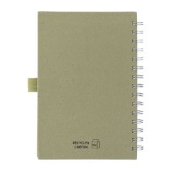 Bloc-notes personnalisé spirale A5 en carton de lait recyclé