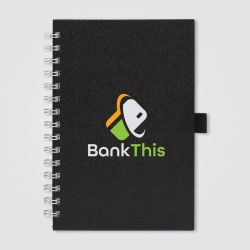 Bloc-notes personnalisé spirale A5 en carton de lait recyclé