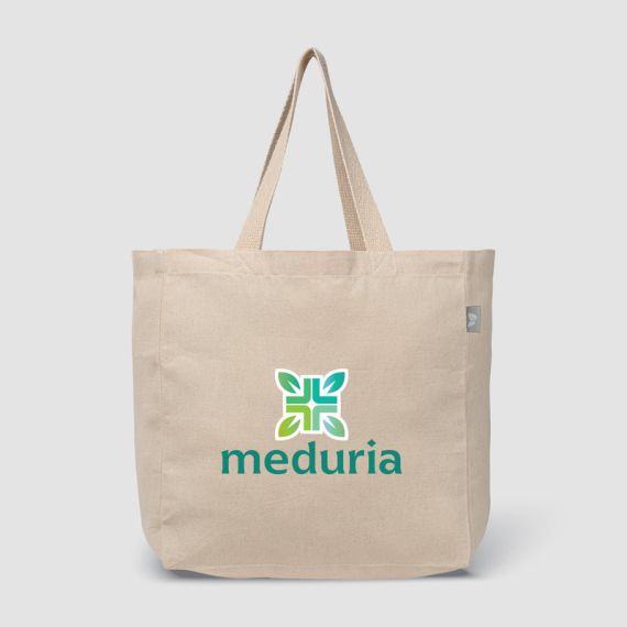 Sac fourre-tout personnalisé en coton recyclé 225 gr 310x320x190 mm