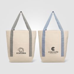 Grand tote bag personnalisable en coton recyclé 340 gr 360x400x170 mm