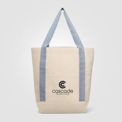 Grand tote bag personnalisable en coton recyclé 340 gr 360x400x170 mm