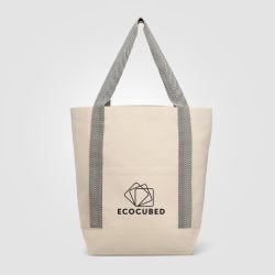Grand tote bag personnalisable en coton recyclé 340 gr 360x400x170 mm