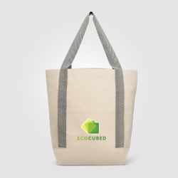Grand tote bag personnalisable en coton recyclé 340 gr 360x400x170 mm