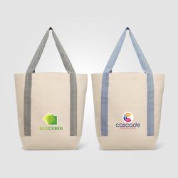 Grand tote bag personnalisable en coton recyclé 340 gr 360x400x170 mm