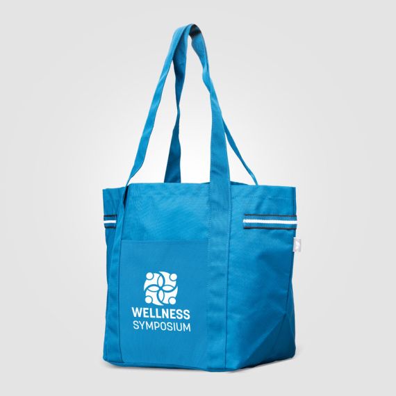 Grand sac shopping personnalisé polyester recyclé 20 L 510x330x205 mm