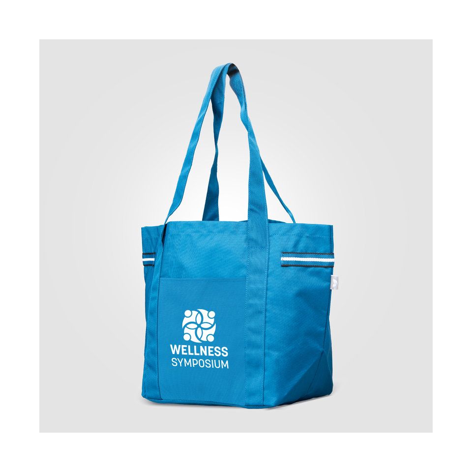 Grand sac shopping personnalisé polyester recyclé 20 L 510x330x205 mm
