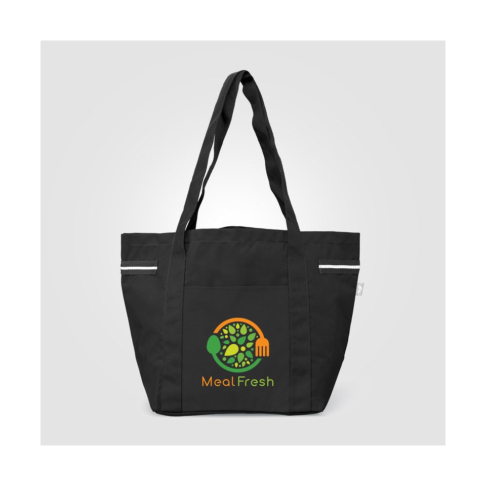 Grand sac shopping personnalisé polyester recyclé 20 L 510x330x205 mm