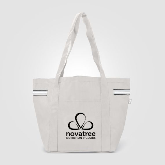 Grand sac shopping personnalisé polyester recyclé 20 L 510x330x205 mm