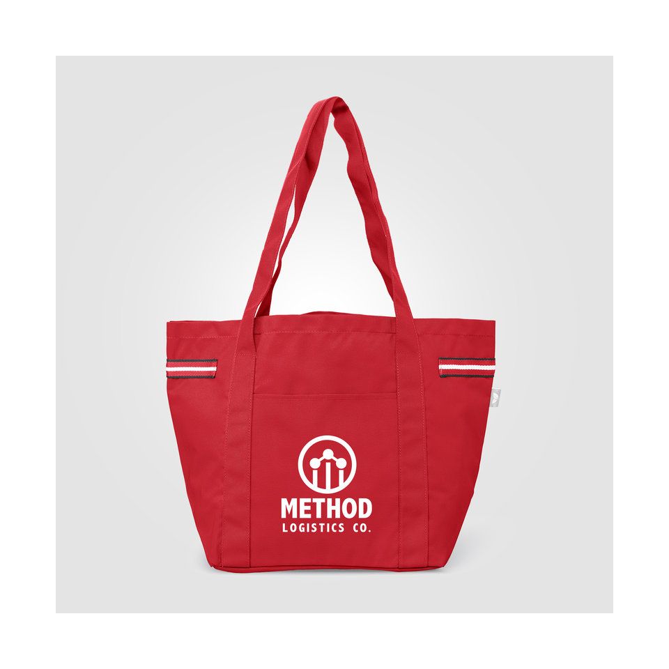 Grand sac shopping personnalisé polyester recyclé 20 L 510x330x205 mm