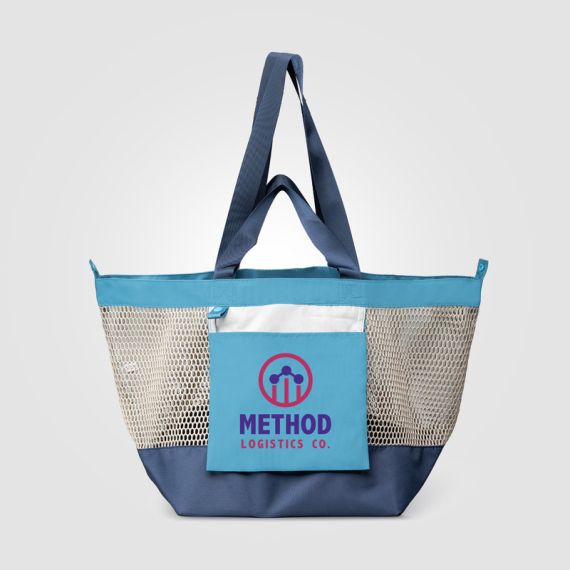 Grand sac shopping personnalisé pliable 45 L 580x310x290 mm