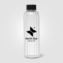 Gourde en verre personnalisée rainurée 620 ml quadri Express