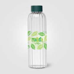Gourde en verre personnalisée rainurée 620 ml quadri Express