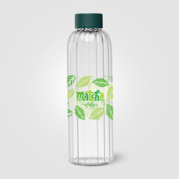 Gourde en verre personnalisée rainurée 620 ml quadri Express