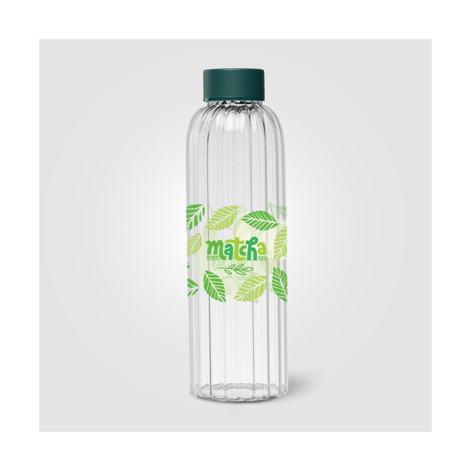 Gourde en verre personnalisée rainurée 620 ml quadri Express