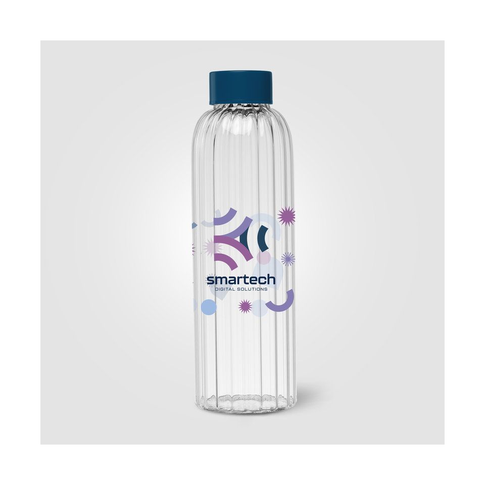 Gourde en verre personnalisée rainurée 620 ml quadri Express