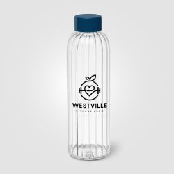 Gourde en verre personnalisée rainurée 620 ml quadri Express
