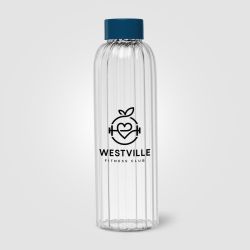 Gourde en verre personnalisée rainurée 620 ml quadri Express