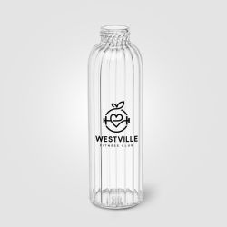 Gourde en verre personnalisée rainurée 620 ml quadri Express