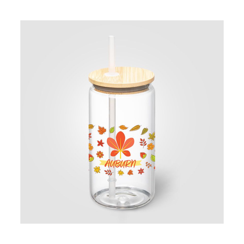 Gobelet personnalisable en verre et bambou 500 ml