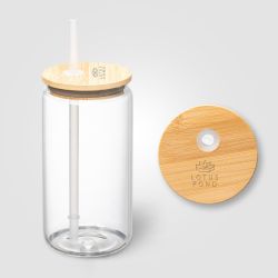Gobelet personnalisable en verre et bambou 500 ml