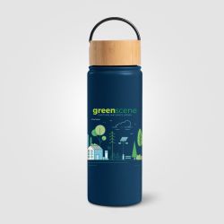 Bouteille personnalisée en acier inoxydable isotherme à double paroi 530 ml avec poignée