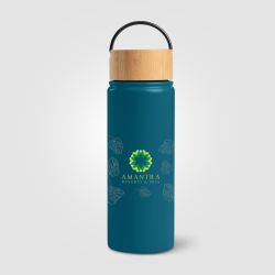 Bouteille personnalisée en acier inoxydable isotherme à double paroi 530 ml avec poignée