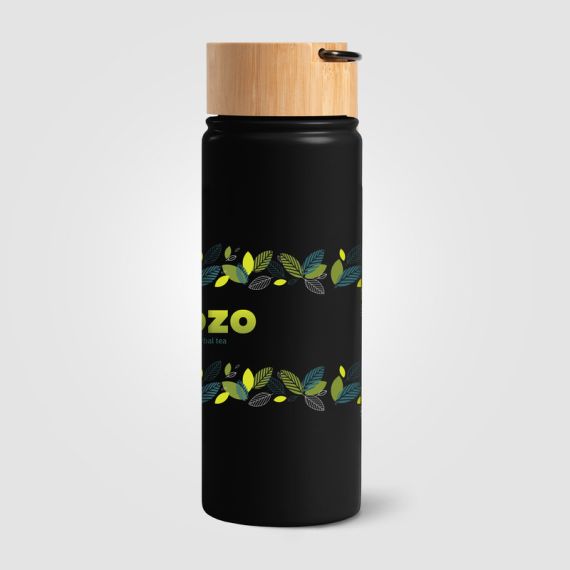 Bouteille personnalisée en acier inoxydable isotherme à double paroi 530 ml avec poignée