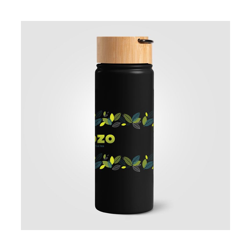 Bouteille personnalisée en acier inoxydable isotherme à double paroi 530 ml avec poignée