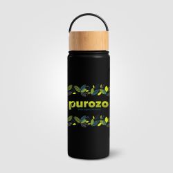 Bouteille personnalisée en acier inoxydable isotherme à double paroi 530 ml avec poignée