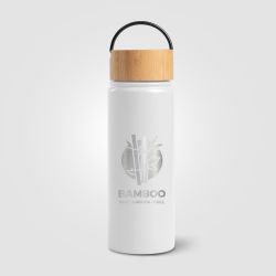 Bouteille personnalisée en acier inoxydable isotherme à double paroi 530 ml avec poignée