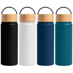Bouteille personnalisée en acier inoxydable isotherme à double paroi 530 ml avec poignée