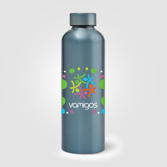 Gourde personnalisée en acier inoxydable recyclé finition métallisée 710 ml