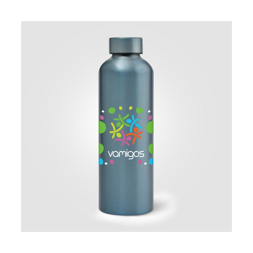 Gourde personnalisée en acier inoxydable recyclé finition métallisée 710 ml