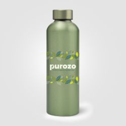 Gourde personnalisée en acier inoxydable recyclé finition métallisée 710 ml