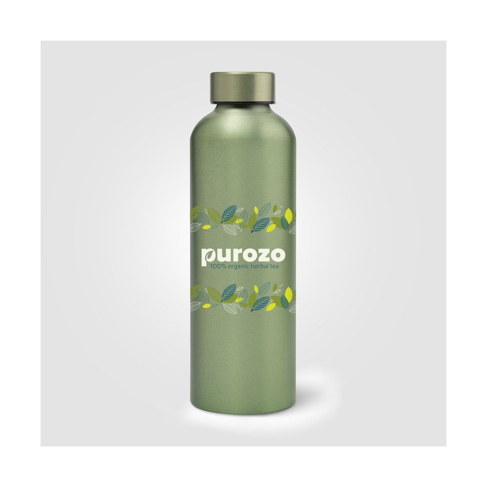 Gourde personnalisée en acier inoxydable recyclé finition métallisée 710 ml
