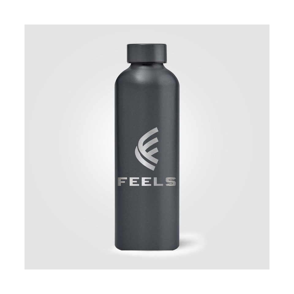Gourde personnalisée en acier inoxydable recyclé finition métallisée 710 ml