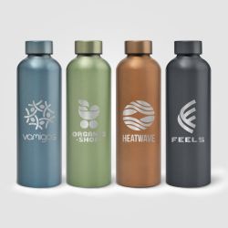 Gourde personnalisée en acier inoxydable recyclé finition métallisée 710 ml