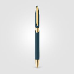Stylo personnalisé Aurelia avec finition dorées en plastique recyclé