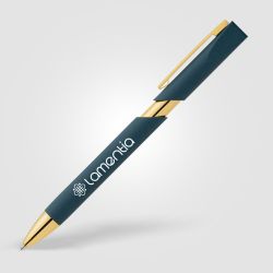 Stylo personnalisé Aurelia avec finition dorées en plastique recyclé