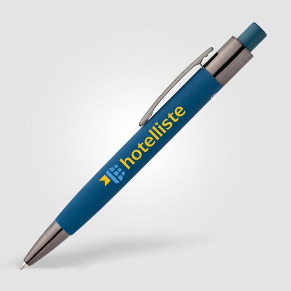 Stylo personnalisé en aluminium recyclé soft touch